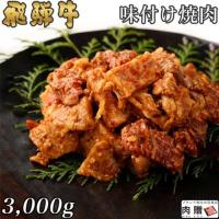 【人気和牛!】飛騨牛 味付け焼肉 3,000g 3kg 15〜20人前用 A5 A4