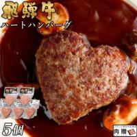 【お中元・夏ギフト 限定ラッピング】飛騨牛 ハートハンバーグ 食べ比べ ギフト 5個