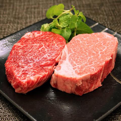 【極上!】米沢牛 ステーキ ランプ&トモサンカク 食べ比べ 各100g×1枚 1〜2人前 A5 A4